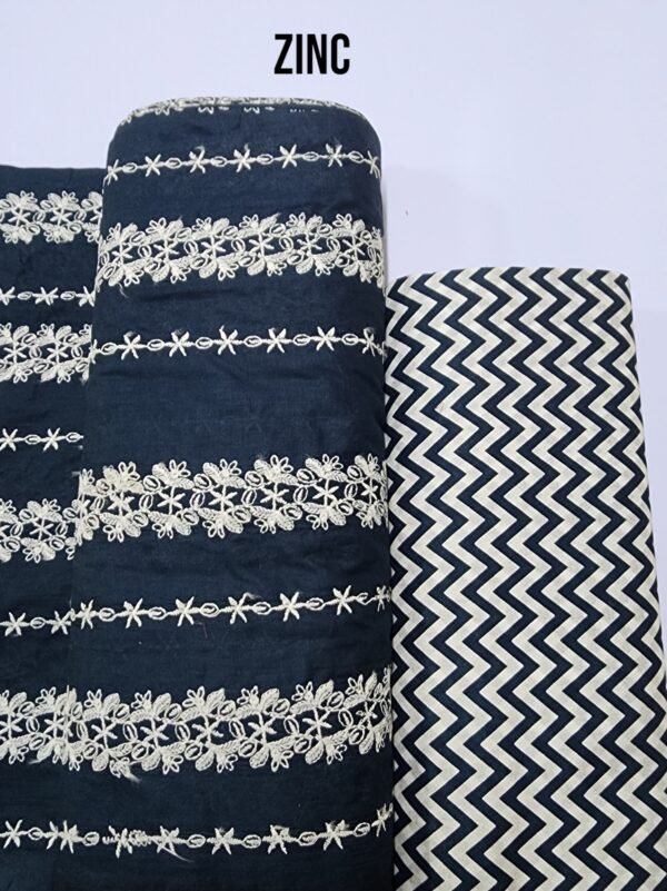Chikankari Lawn 2 Piece Suit Lining Design | Zinc