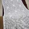 Crinkle Chiffon Gulabkar Embroidered Aar Work Dupatta | White