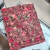 Crinkle Chiffon Aari Embroidered Dupatta Multi Color | Tea Pink