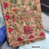 Crinkle Chiffon Aari Embroidered Dupatta Multi Color | Mustard