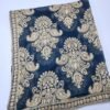 Crinkle Chiffon Embroidered Dupatta | Zinc Blue