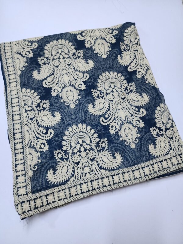 Crinkle Chiffon Embroidered Dupatta | Zinc
