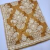 Crinkle Chiffon Embroidered Dupatta | Mustard
