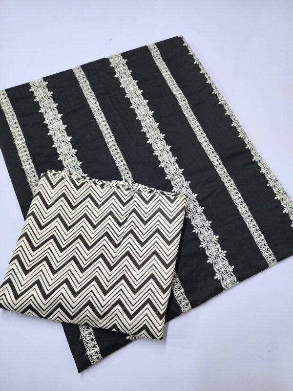 Chikankari Lawn 2 Piece Suit Lining Design | Black