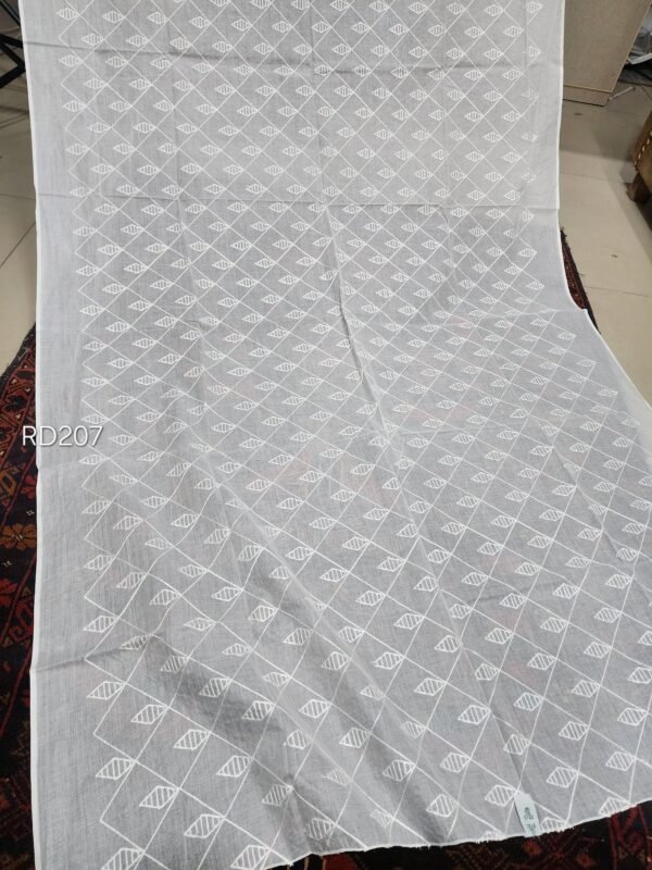 White Pure Lawn Embroidered Dupatta Dyeable | RD207