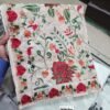 Crinkle Chiffon Aari Embroidered Dupatta Multi Color | White